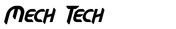 Mech Tech font preview
